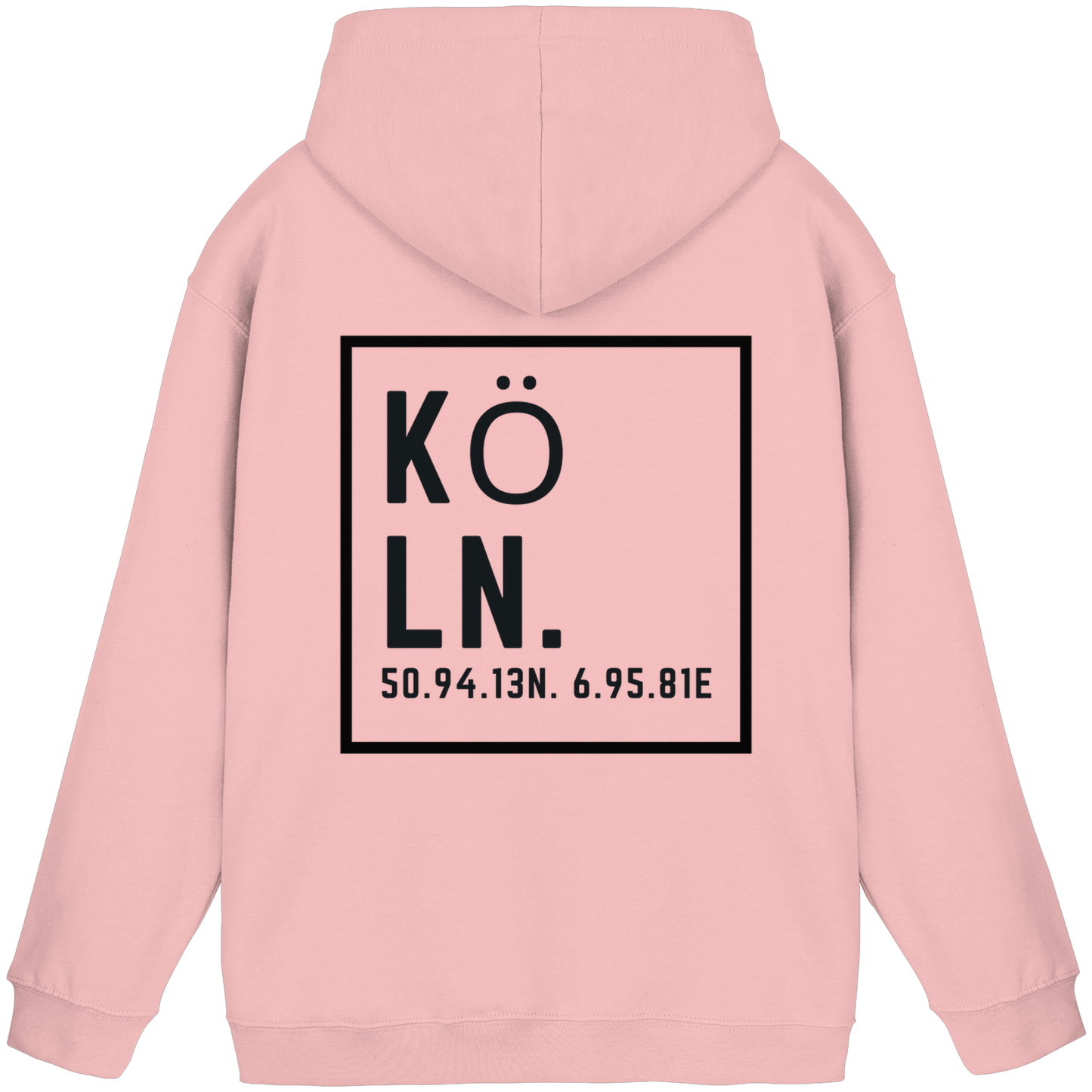 Köln Koordinaten (großer Druck auf dem Rücken) - Basic Unisex Hoodie