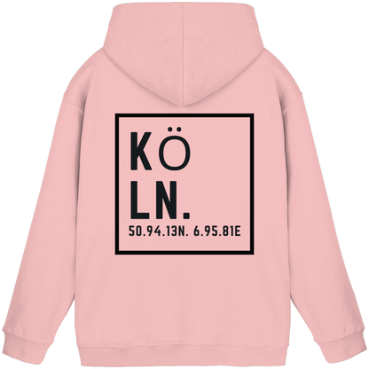 Köln Koordinaten (großer Druck auf dem Rücken) - Basic Unisex Hoodie