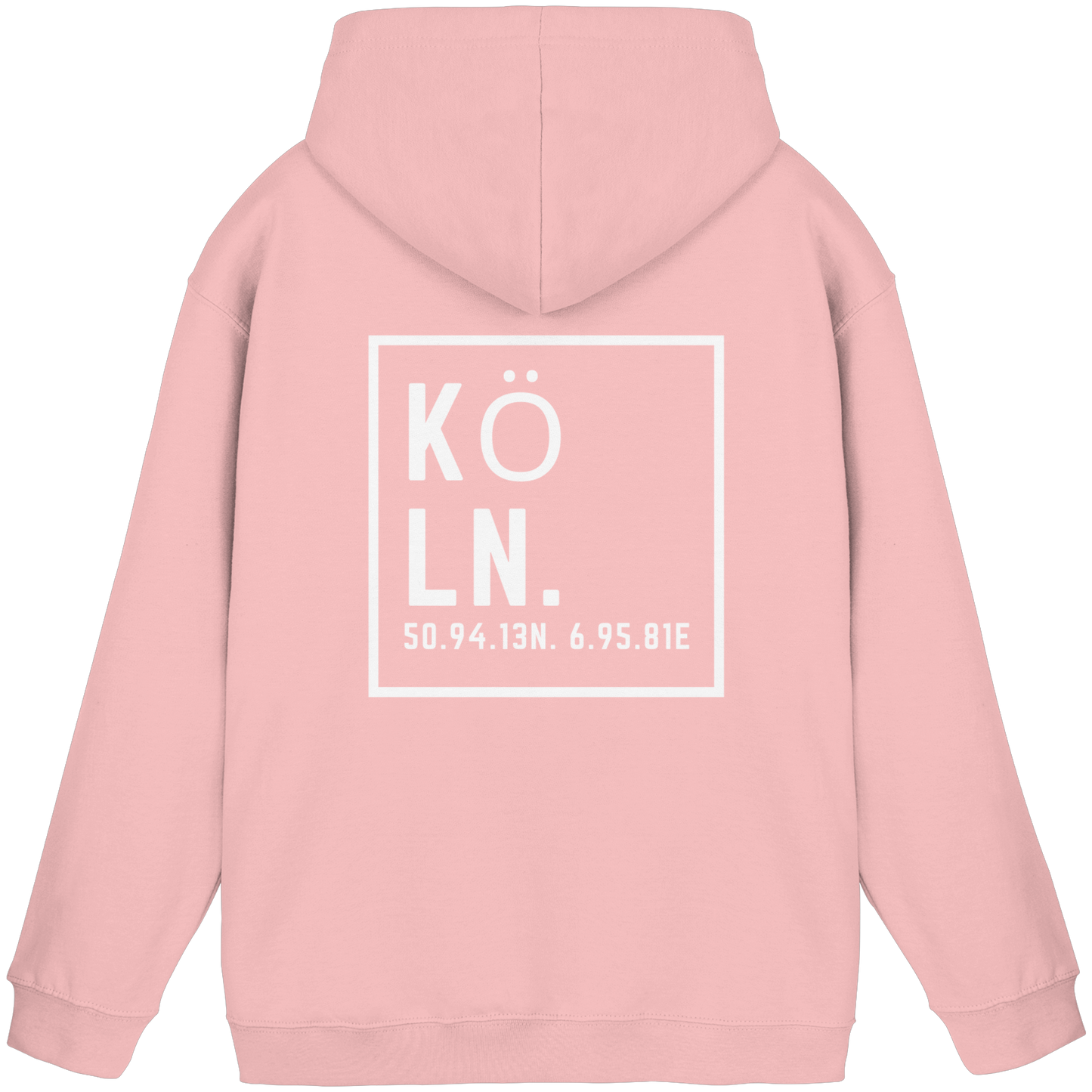 Köln Koordinaten (großer Druck auf dem Rücken) - Basic Unisex Hoodie