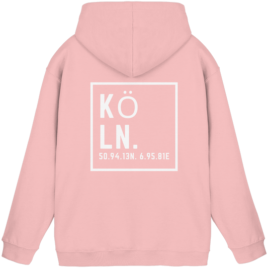 Köln Koordinaten (großer Druck auf dem Rücken) - Basic Unisex Hoodie