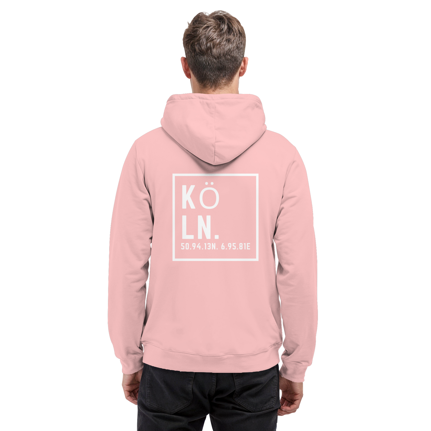 Köln Koordinaten (großer Druck auf dem Rücken) - Basic Unisex Hoodie