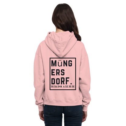 Müngersdorf Koordinaten (großer Druck auf dem Rücken) - Basic Unisex Hoodie