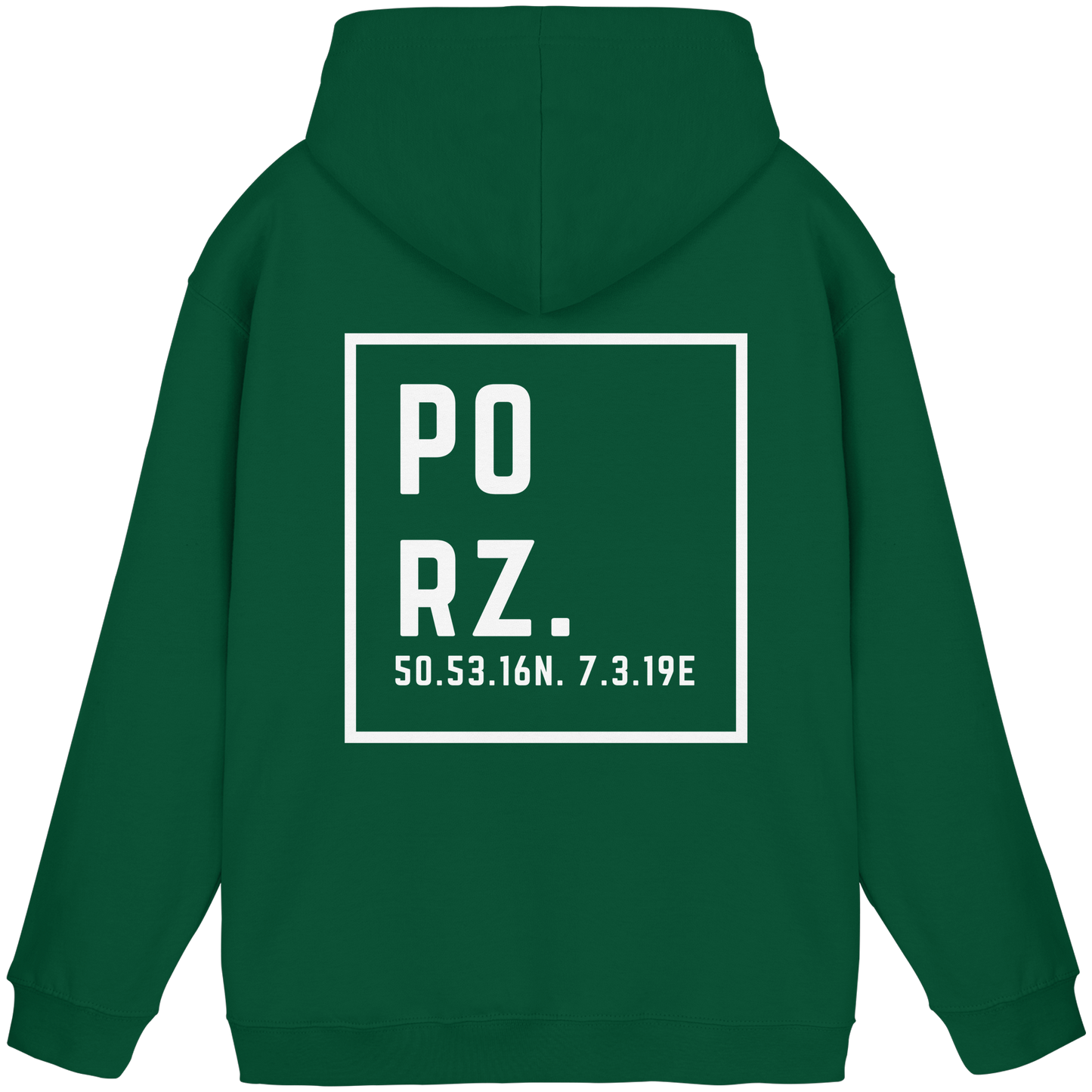 Porz Koordinaten (großer Druck Rücken) - Basic Unisex Hoodie