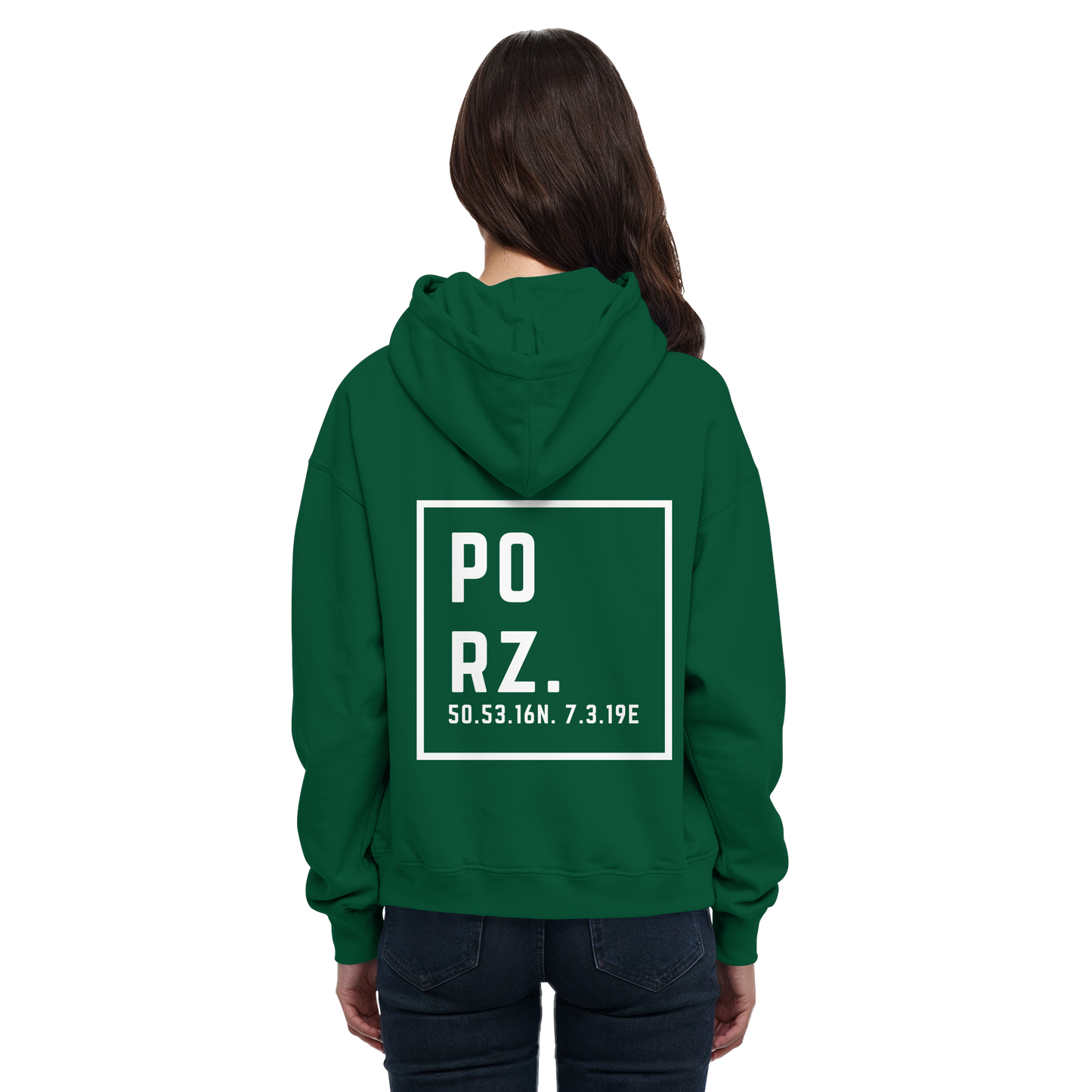 Porz Koordinaten (großer Druck Rücken) - Basic Unisex Hoodie