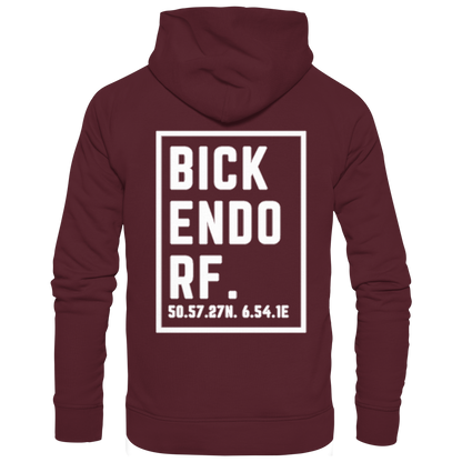 Bickendorf Koordinaten (großer Druck auf dem Rücken) - Basic Unisex Hoodie