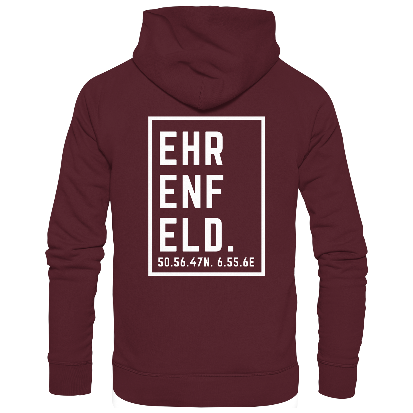 Ehrenfeld Koordinaten (großer Druck auf dem Rücken) - Basic Unisex Hoodie