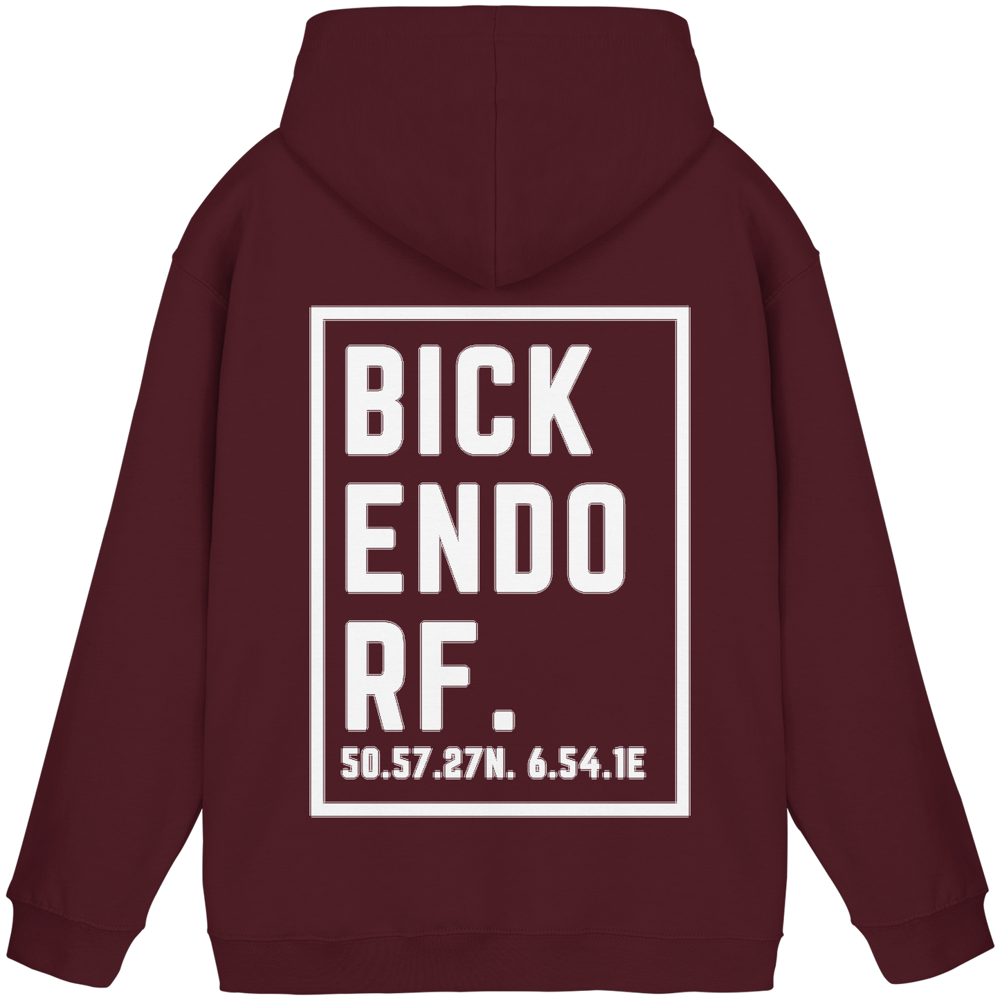 Bickendorf Koordinaten (großer Druck auf dem Rücken) - Basic Unisex Hoodie