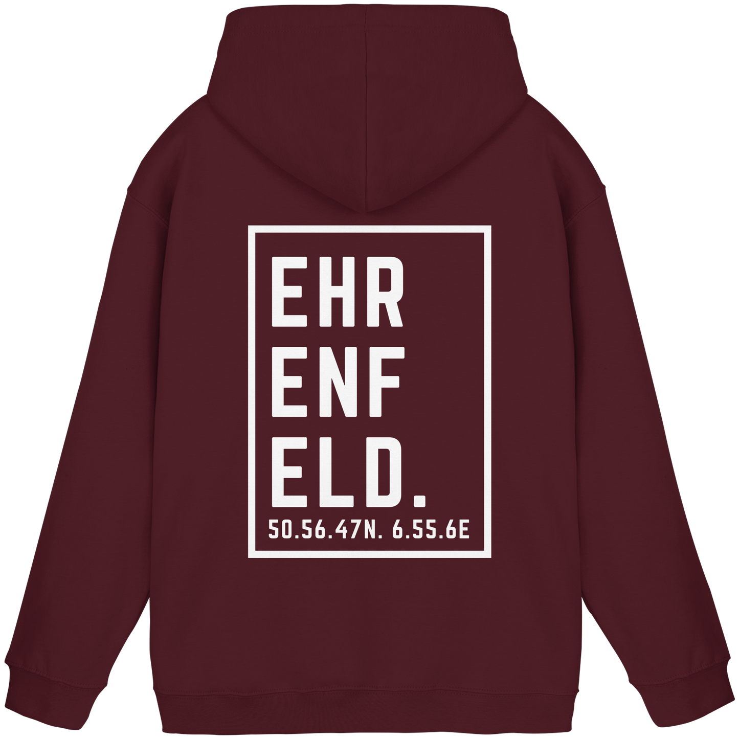 Ehrenfeld Koordinaten (großer Druck auf dem Rücken) - Basic Unisex Hoodie