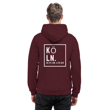 Köln Koordinaten (großer Druck auf dem Rücken) - Basic Unisex Hoodie