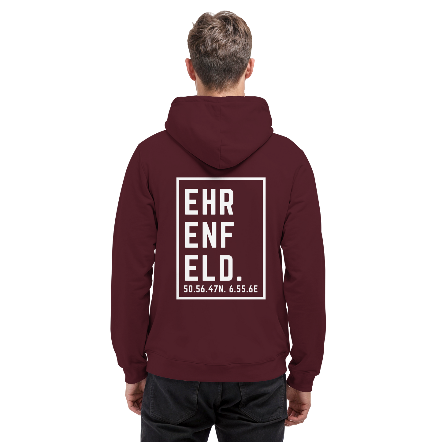 Ehrenfeld Koordinaten (großer Druck auf dem Rücken) - Basic Unisex Hoodie
