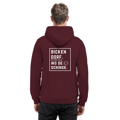Wo de Sonn schingk - Bickendorf Druck Rücken - Basic Unisex Hoodie