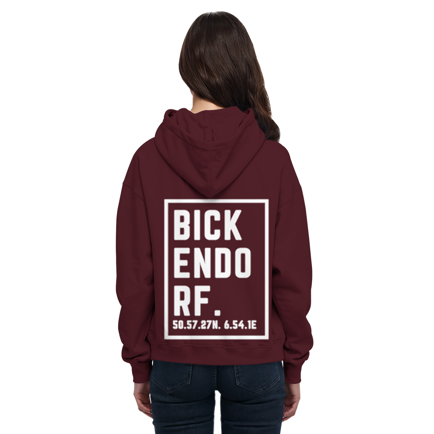 Bickendorf Koordinaten (großer Druck auf dem Rücken) - Basic Unisex Hoodie