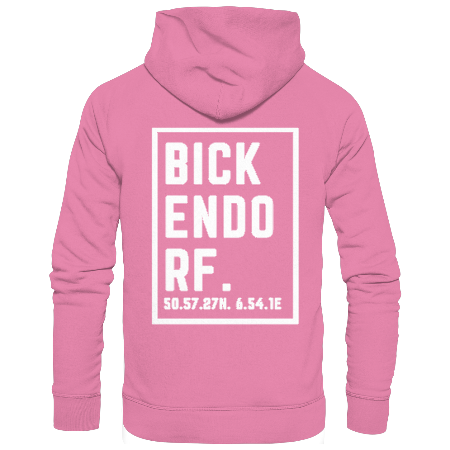 Bickendorf Koordinaten (großer Druck auf dem Rücken) - Basic Unisex Hoodie