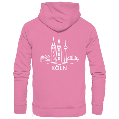 Köln Skyline (großer Druck auf dem Rücken) - Basic Unisex Hoodie