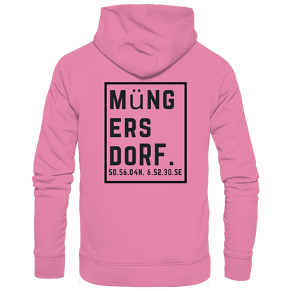 Müngersdorf Koordinaten (großer Druck auf dem Rücken) - Basic Unisex Hoodie