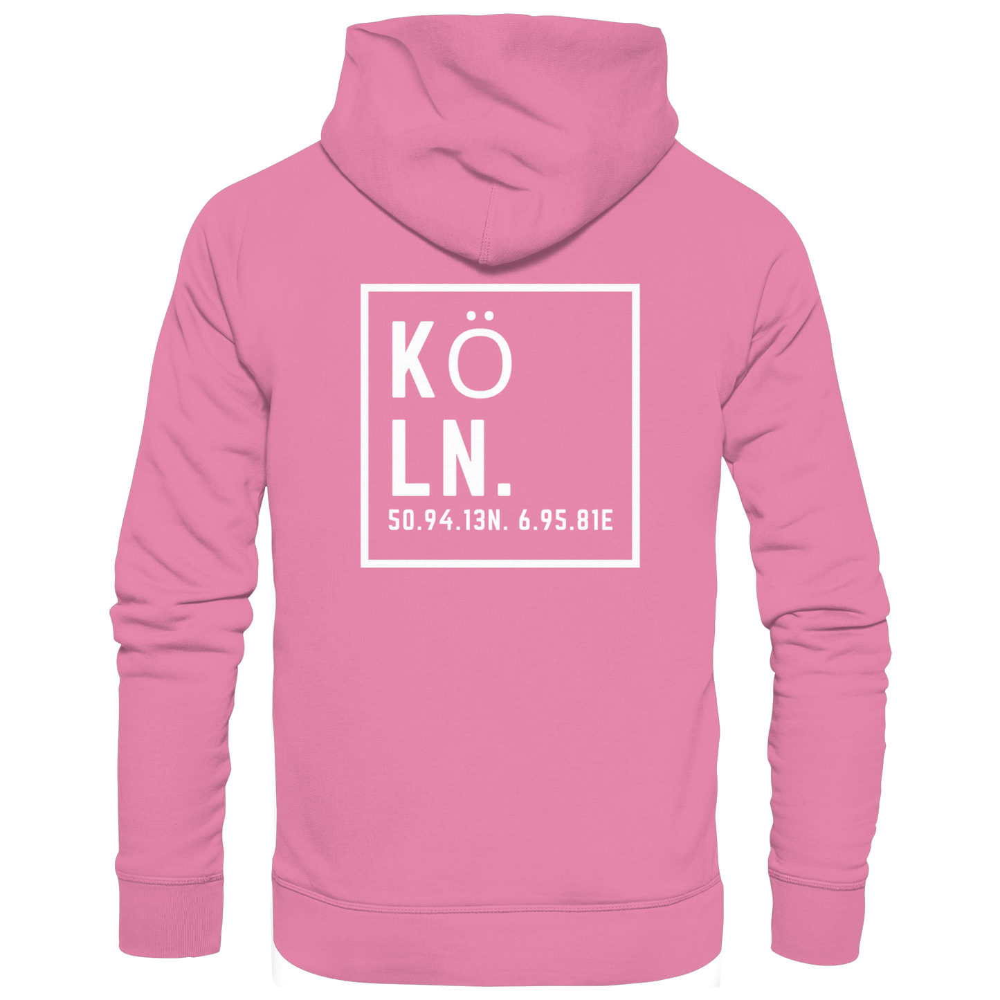 Köln Koordinaten (großer Druck auf dem Rücken) - Basic Unisex Hoodie