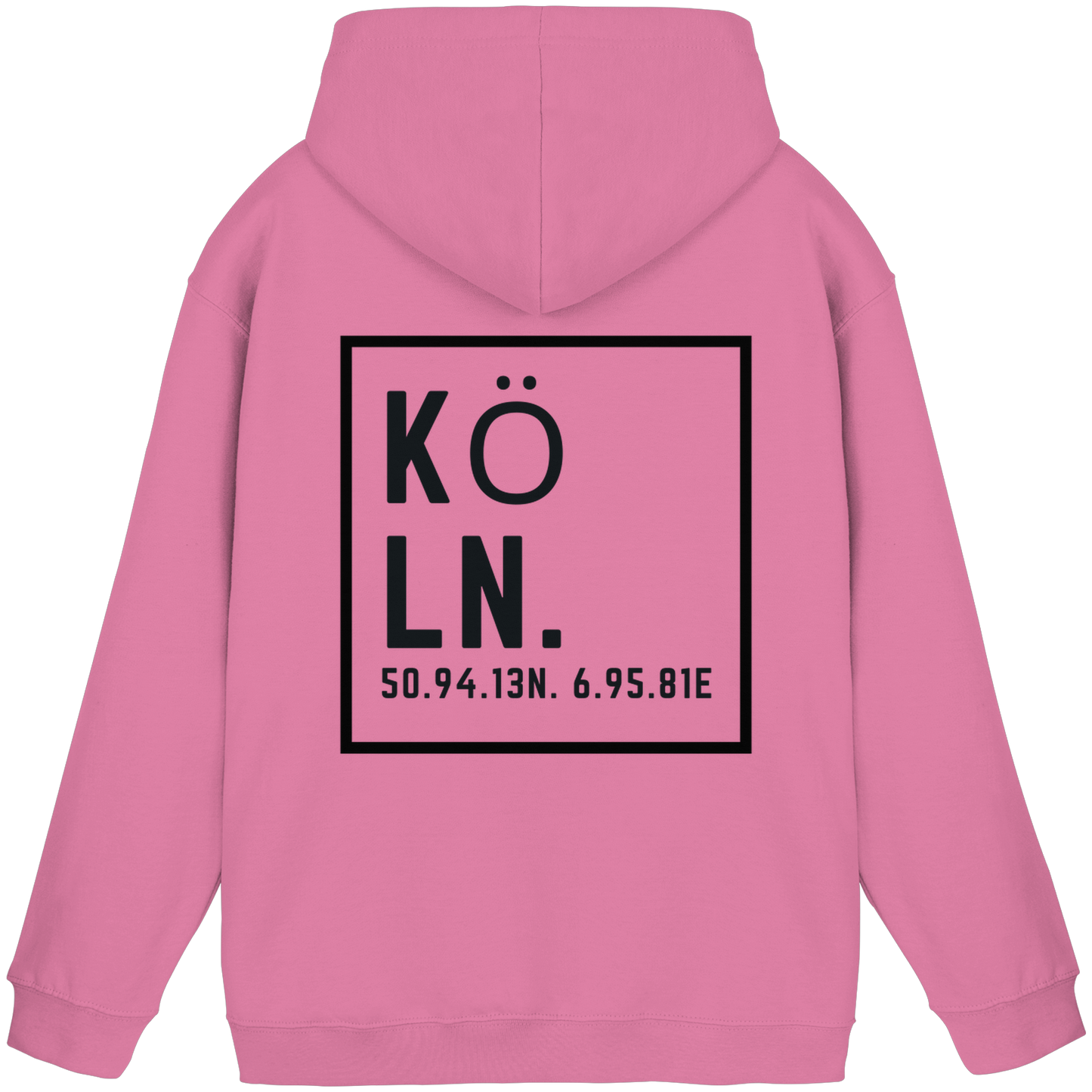 Köln Koordinaten (großer Druck auf dem Rücken) - Basic Unisex Hoodie