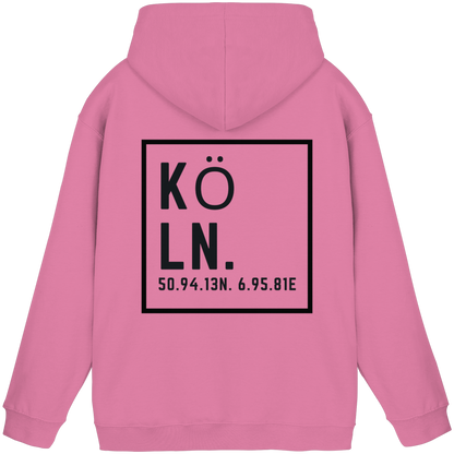 Köln Koordinaten (großer Druck auf dem Rücken) - Basic Unisex Hoodie