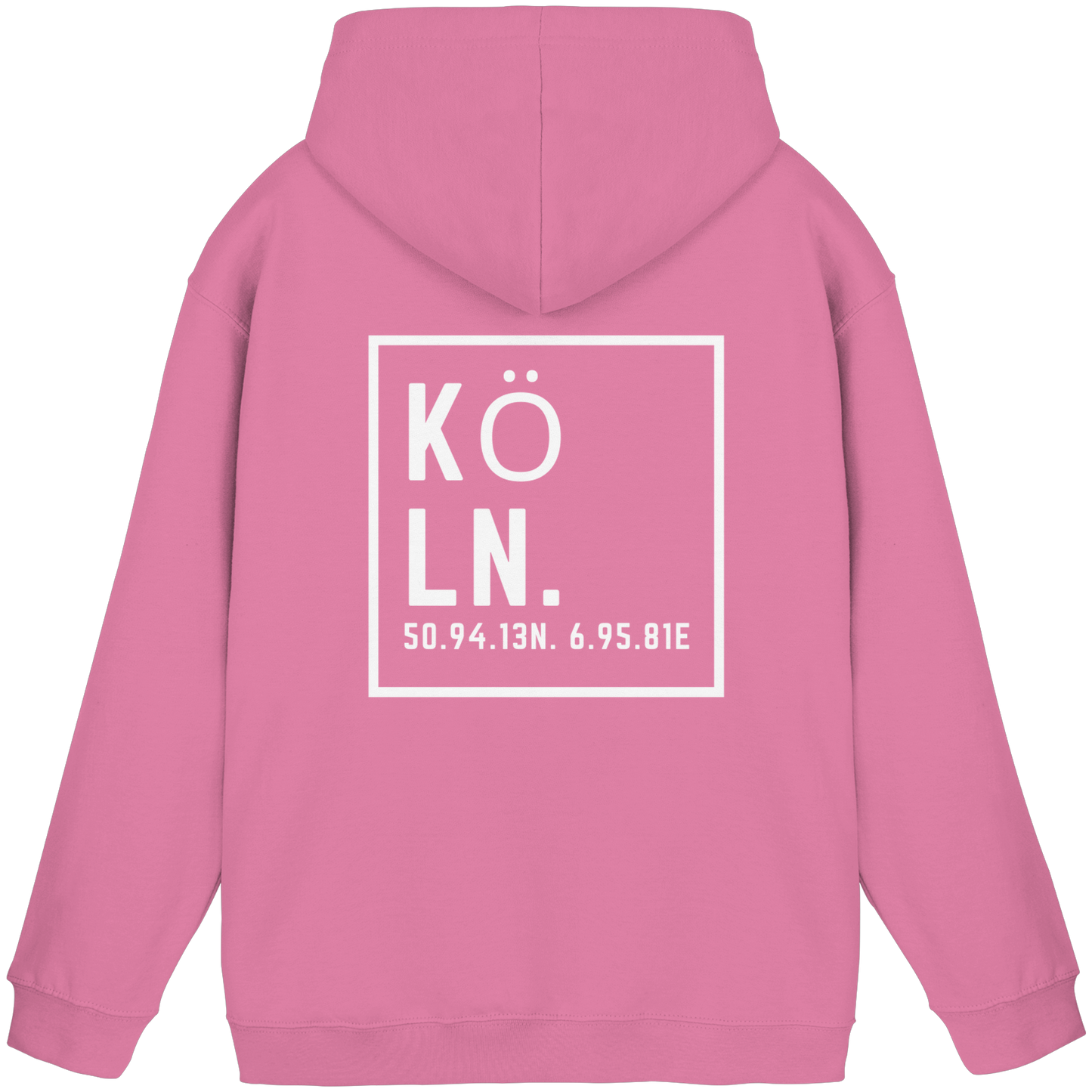 Köln Koordinaten (großer Druck auf dem Rücken) - Basic Unisex Hoodie