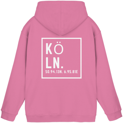 Köln Koordinaten (großer Druck auf dem Rücken) - Basic Unisex Hoodie