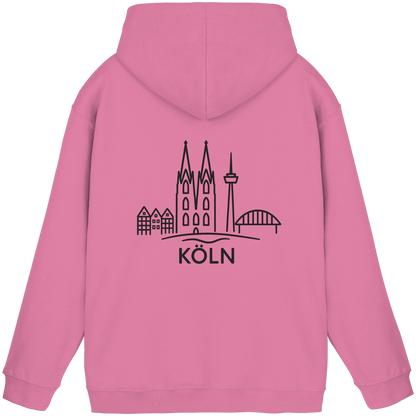 Köln Skyline (großer Druck auf dem Rücken) - Basic Unisex Hoodie