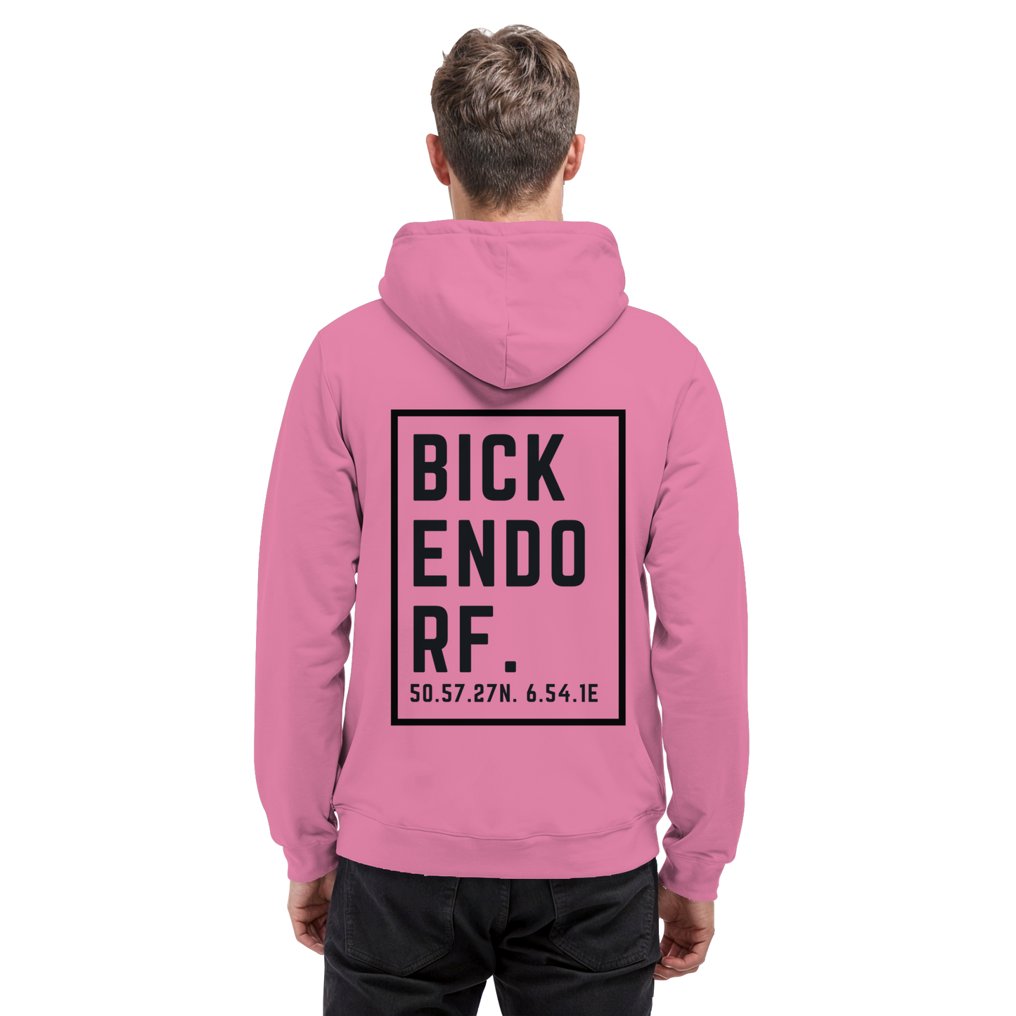 Bickendorf Koordinaten (großer Druck auf dem Rücken) - Basic Unisex Hoodie