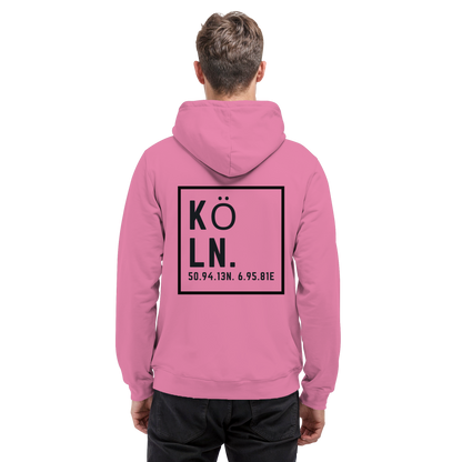 Köln Koordinaten (großer Druck auf dem Rücken) - Basic Unisex Hoodie