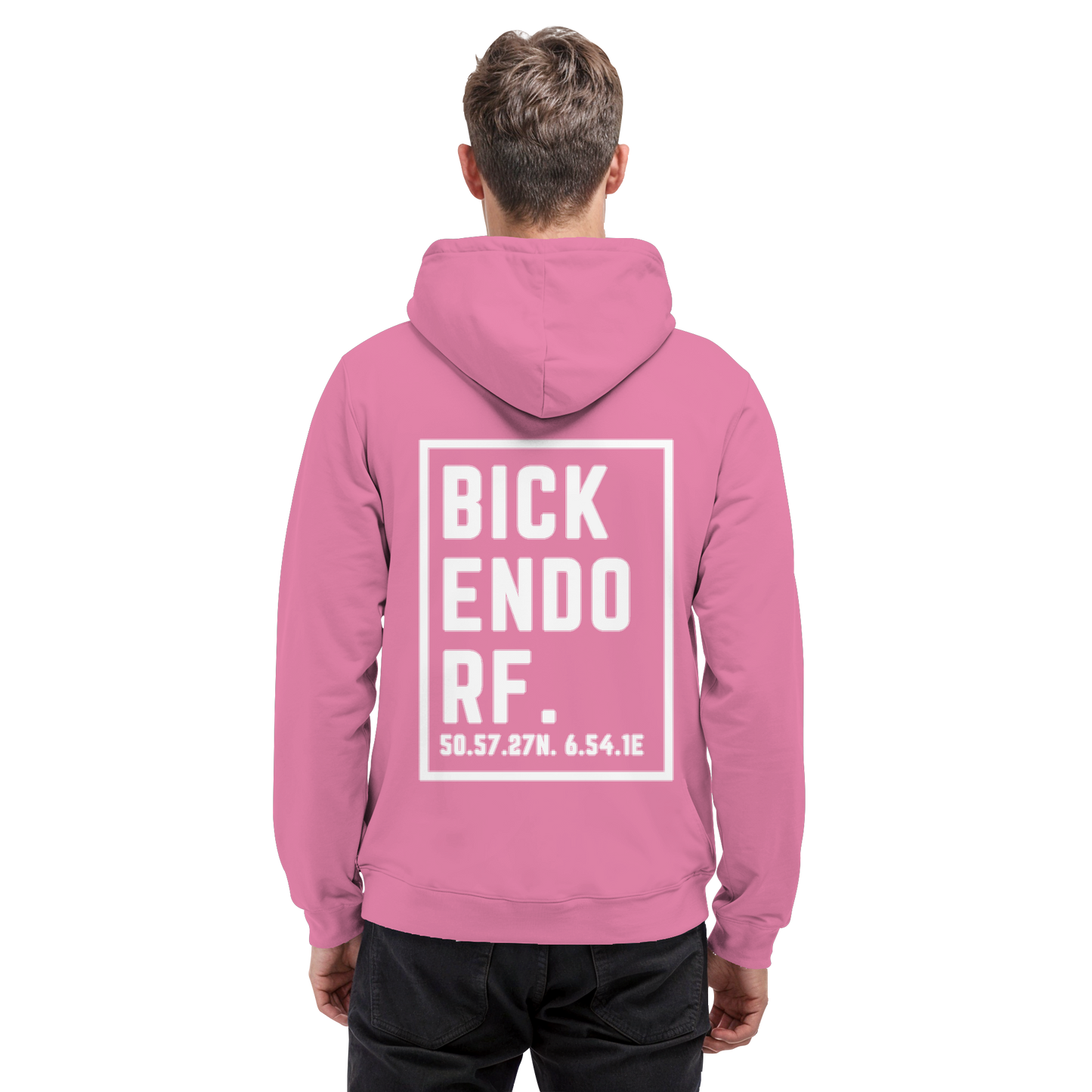 Bickendorf Koordinaten (großer Druck auf dem Rücken) - Basic Unisex Hoodie