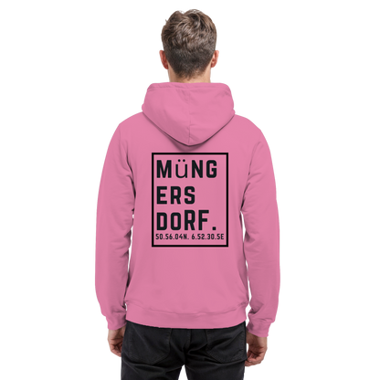 Müngersdorf Koordinaten (großer Druck auf dem Rücken) - Basic Unisex Hoodie