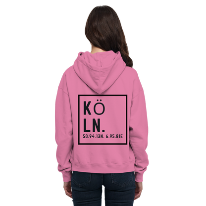 Köln Koordinaten (großer Druck auf dem Rücken) - Basic Unisex Hoodie