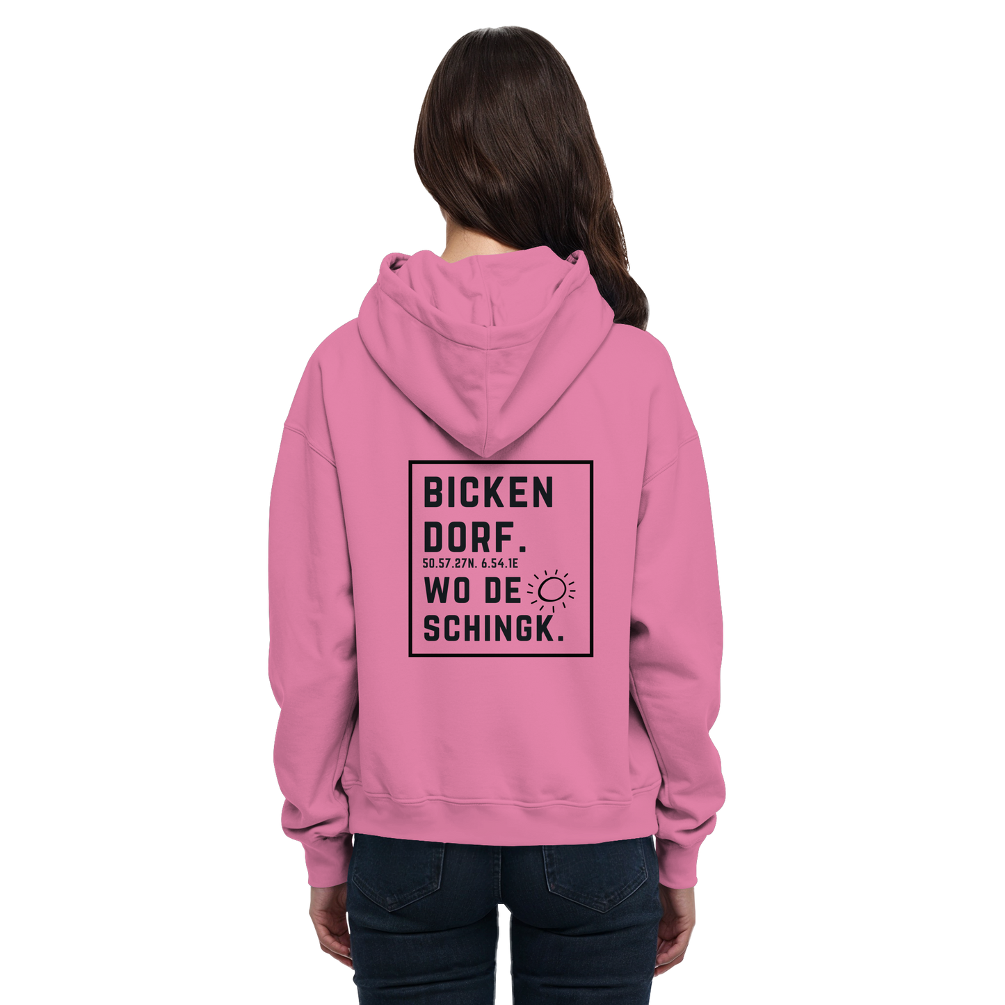 Wo de Sonn schingk - Bickendorf Druck Rücken - Basic Unisex Hoodie