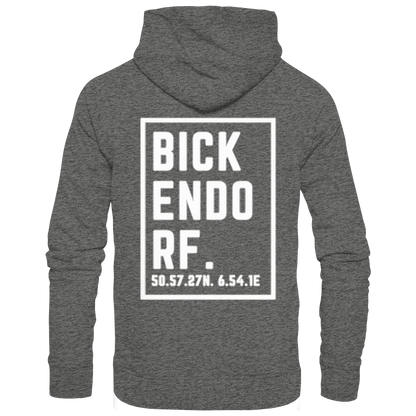 Bickendorf Koordinaten (großer Druck auf dem Rücken) - Basic Unisex Hoodie