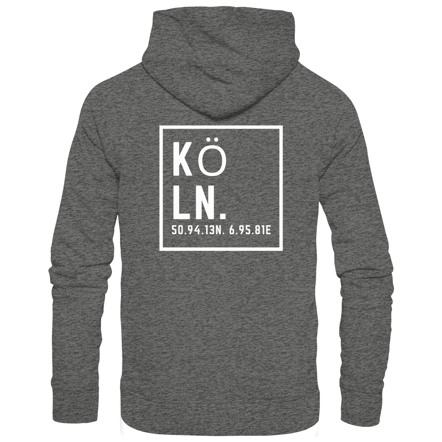 Köln Koordinaten (großer Druck auf dem Rücken) - Basic Unisex Hoodie