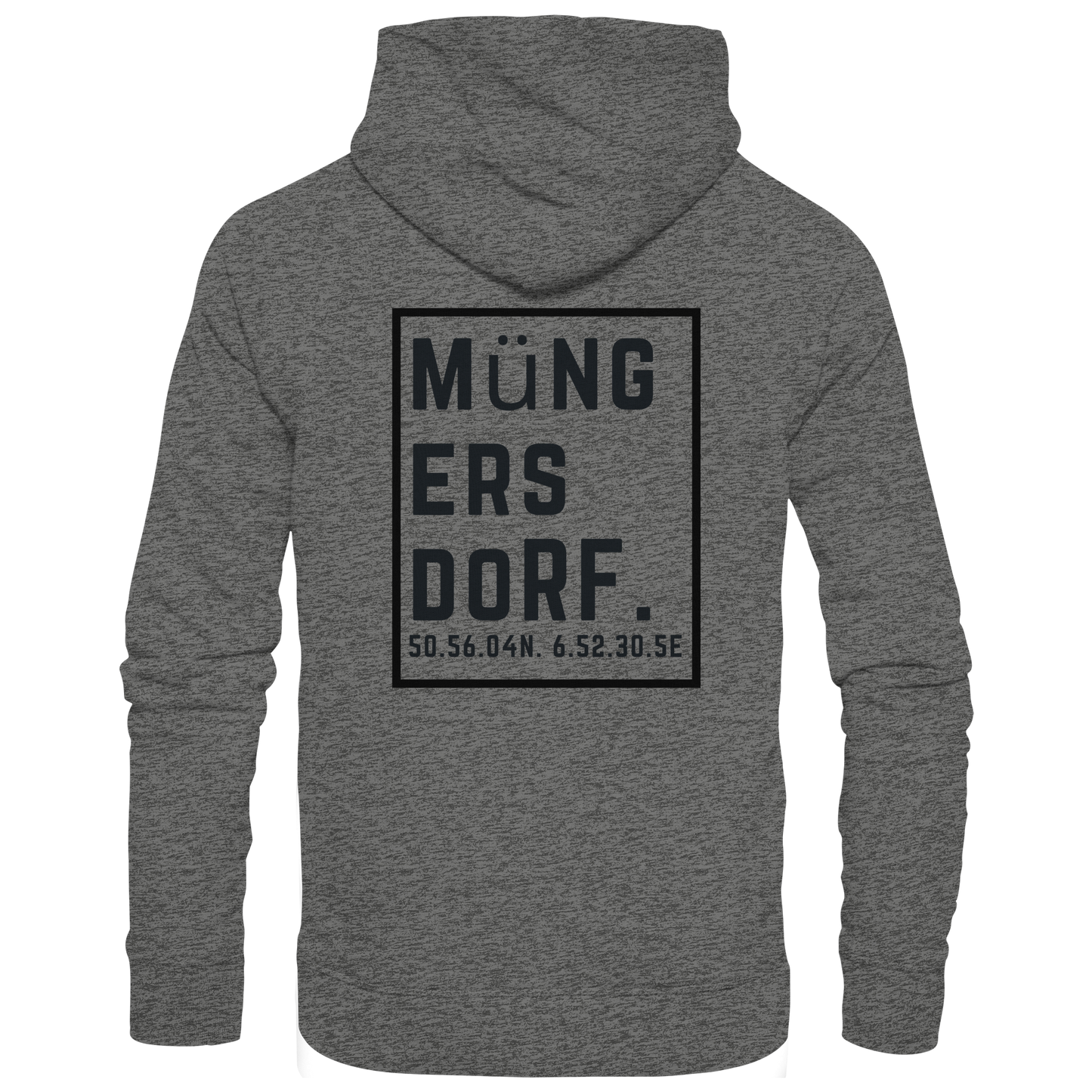 Müngersdorf Koordinaten (großer Druck auf dem Rücken) - Basic Unisex Hoodie