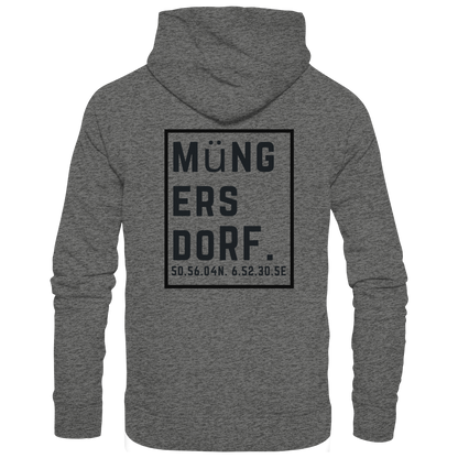 Müngersdorf Koordinaten (großer Druck auf dem Rücken) - Basic Unisex Hoodie