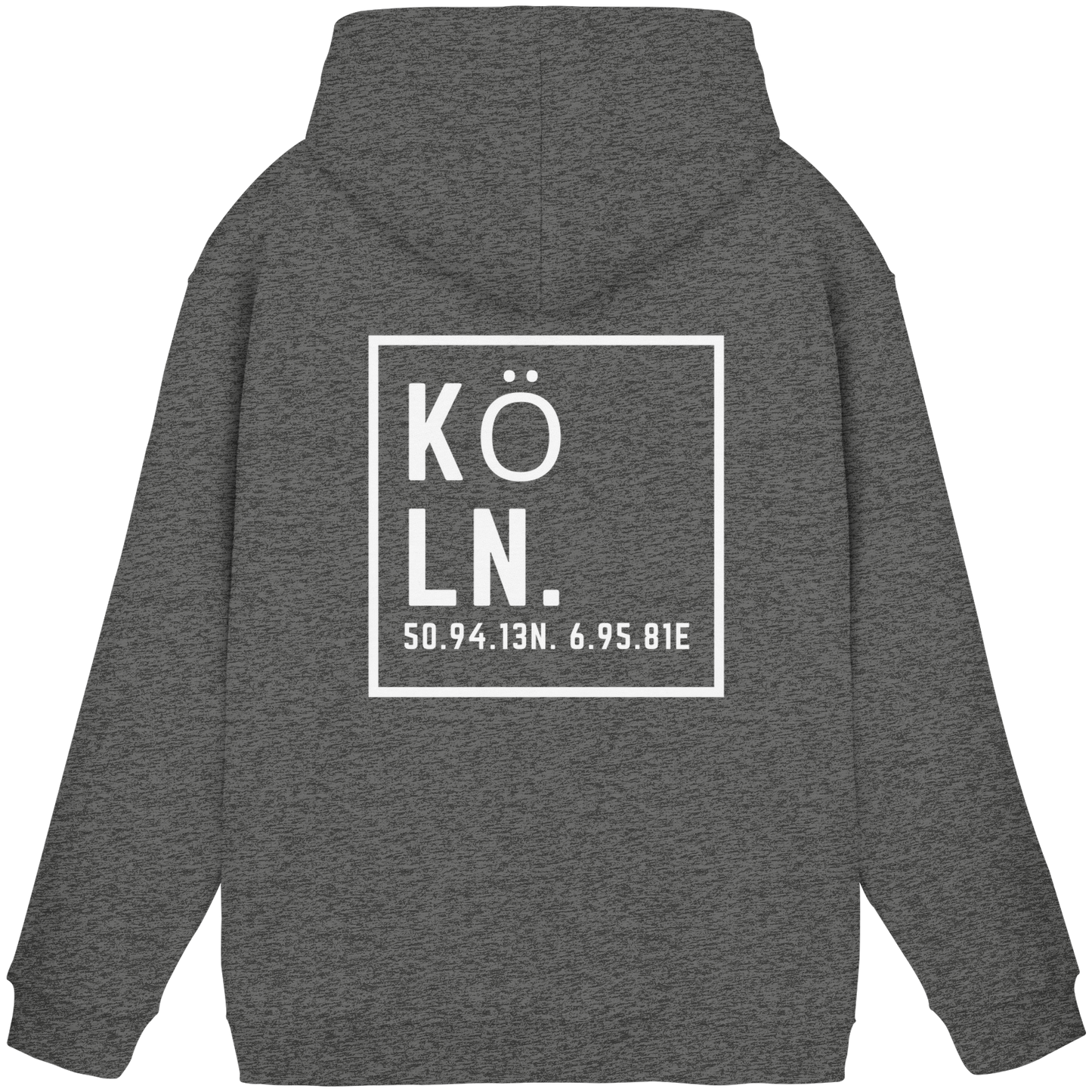 Köln Koordinaten (großer Druck auf dem Rücken) - Basic Unisex Hoodie
