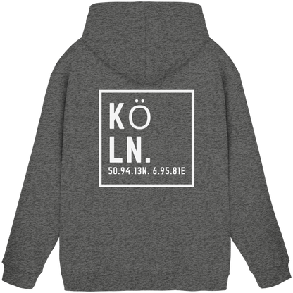 Köln Koordinaten (großer Druck auf dem Rücken) - Basic Unisex Hoodie