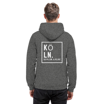 Köln Koordinaten (großer Druck auf dem Rücken) - Basic Unisex Hoodie