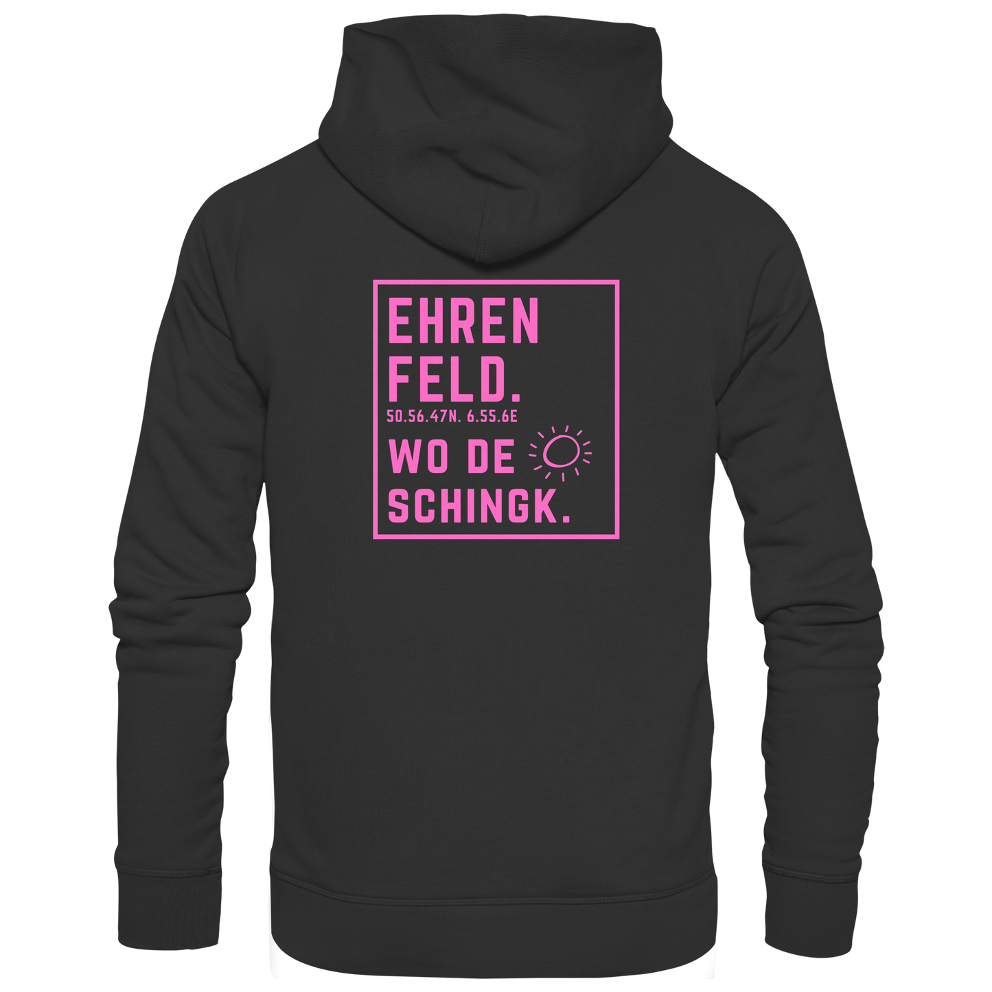 Wo de Sonn schingk - Ehrenfeld Druck Rücken  - Basic Unisex Hoodie