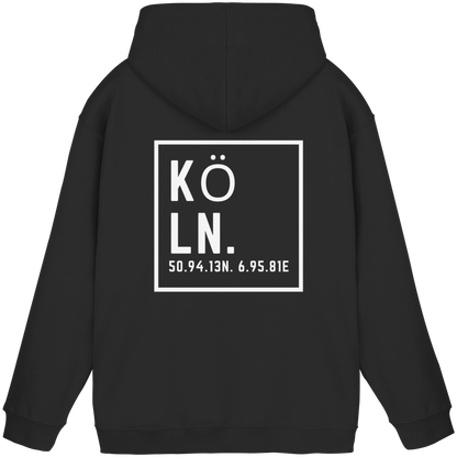 Köln Koordinaten (großer Druck auf dem Rücken) - Basic Unisex Hoodie