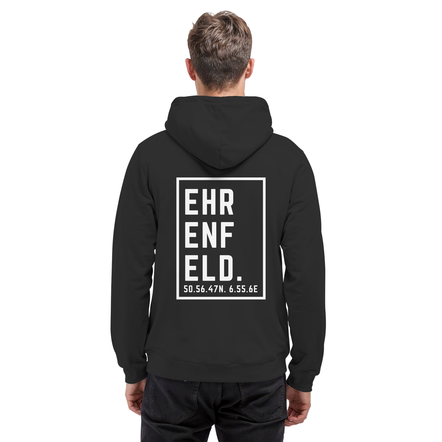 Ehrenfeld Koordinaten (großer Druck auf dem Rücken) - Basic Unisex Hoodie