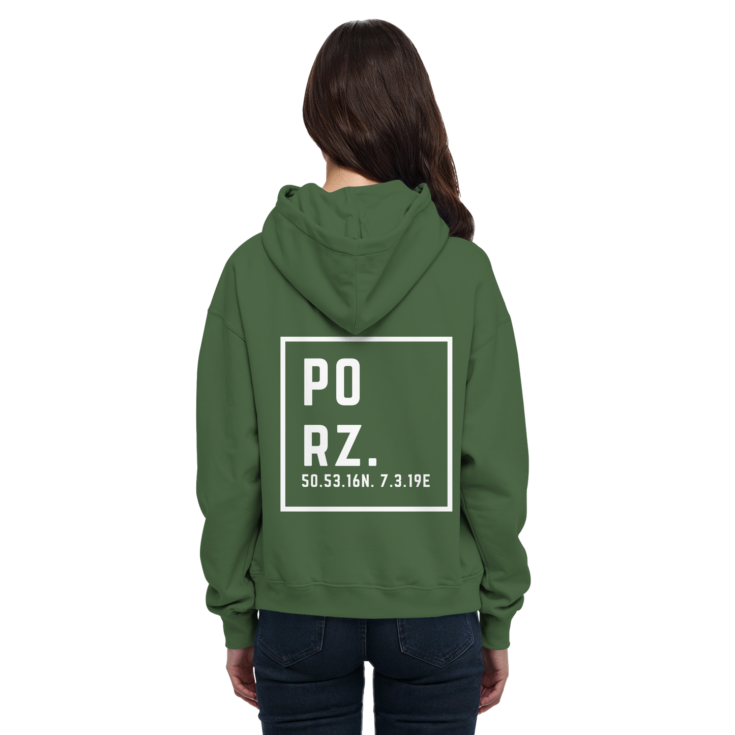 Porz Koordinaten (großer Druck Rücken) - Basic Unisex Hoodie