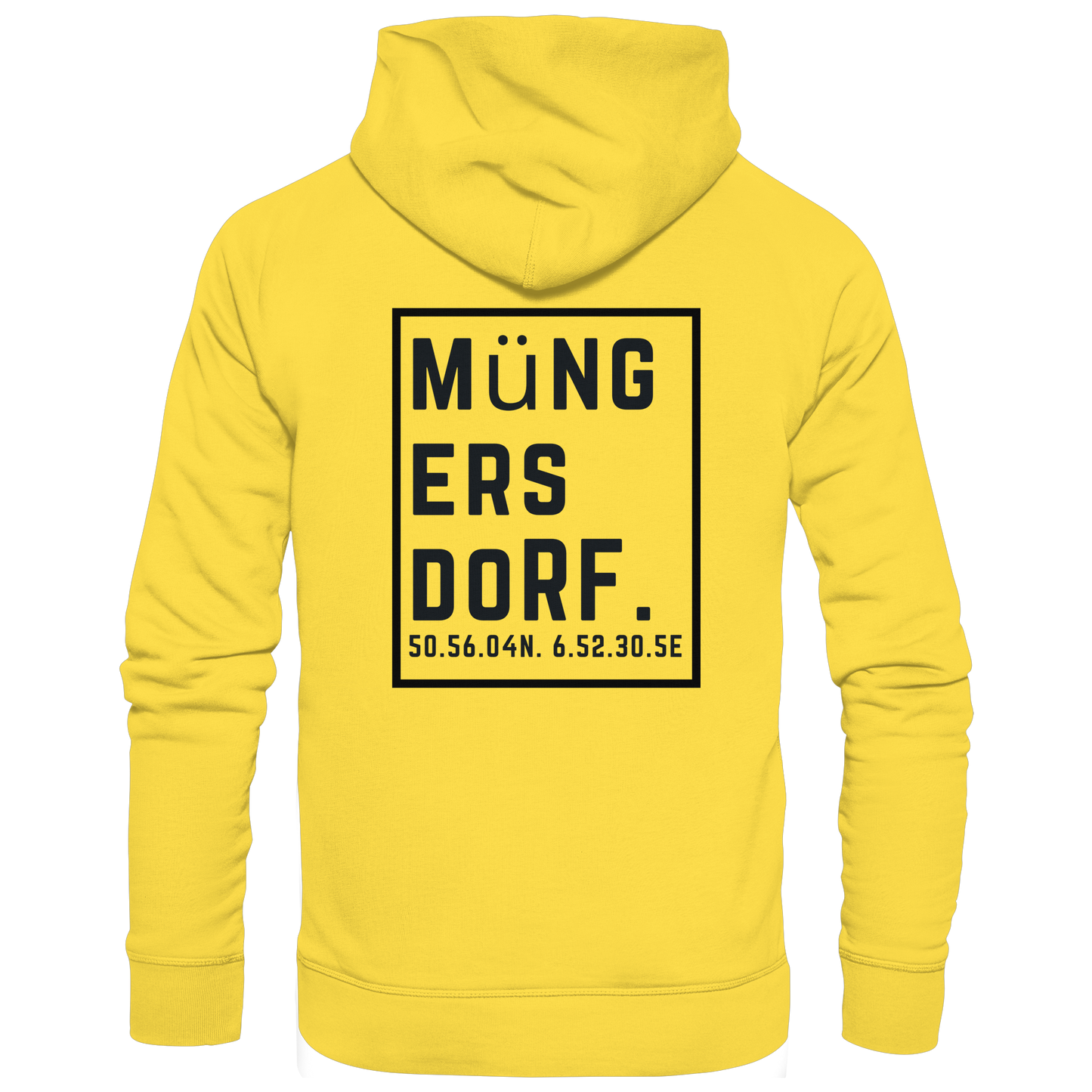 Müngersdorf Koordinaten (großer Druck auf dem Rücken) - Basic Unisex Hoodie