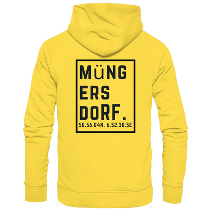 Müngersdorf Koordinaten (großer Druck auf dem Rücken) - Basic Unisex Hoodie