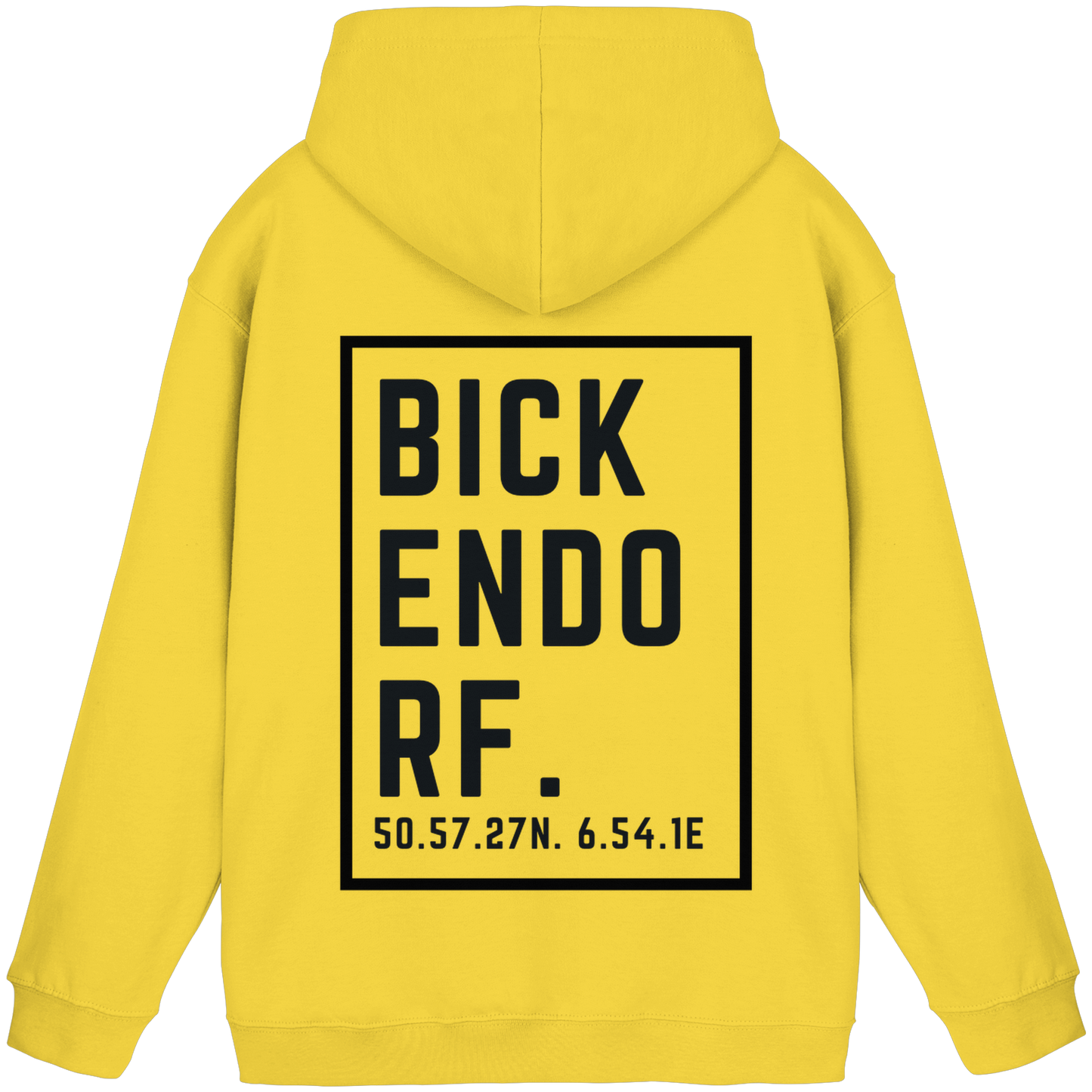 Bickendorf Koordinaten (großer Druck auf dem Rücken) - Basic Unisex Hoodie