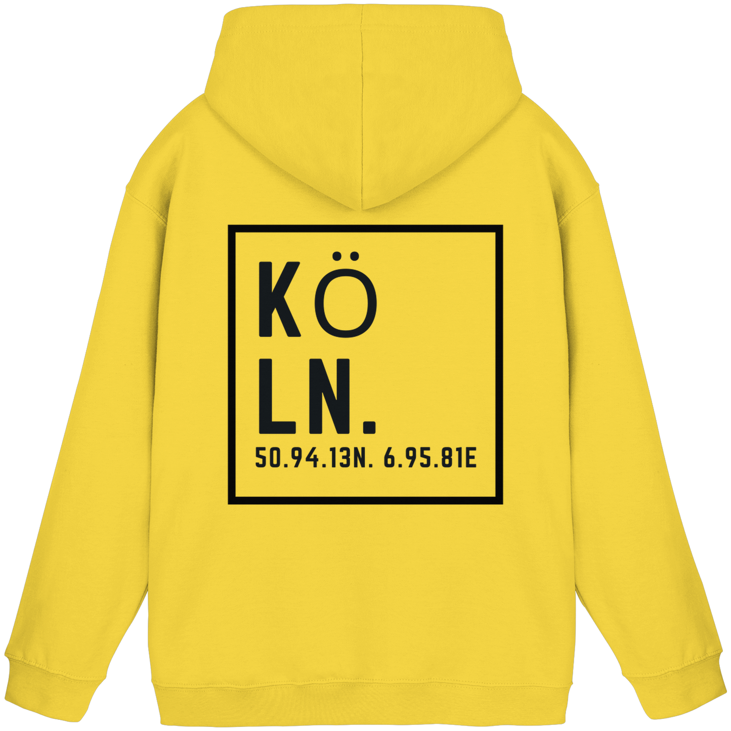 Köln Koordinaten (großer Druck auf dem Rücken) - Basic Unisex Hoodie