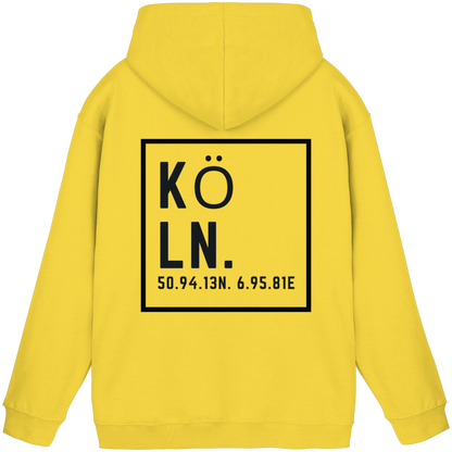 Köln Koordinaten (großer Druck auf dem Rücken) - Basic Unisex Hoodie
