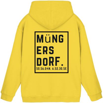 Müngersdorf Koordinaten (großer Druck auf dem Rücken) - Basic Unisex Hoodie