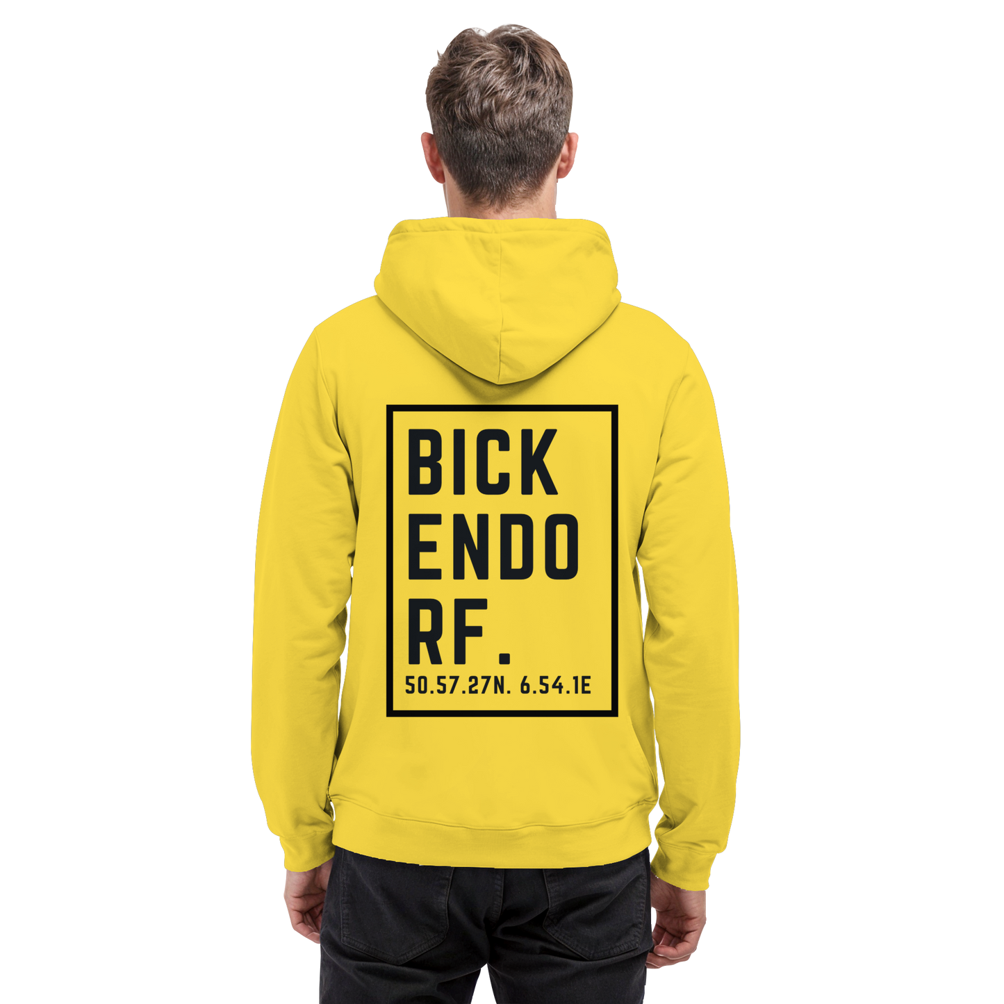 Bickendorf Koordinaten (großer Druck auf dem Rücken) - Basic Unisex Hoodie