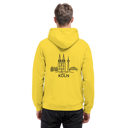 Köln Skyline (großer Druck auf dem Rücken) - Basic Unisex Hoodie
